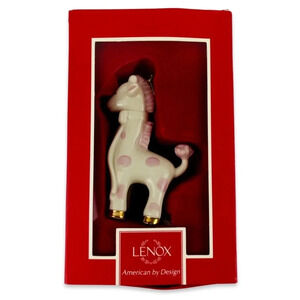Lenox 2012 Christmas Ornament Baby's 1st Christmas  Pink Giraffe Porcelain